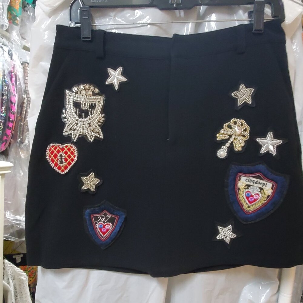 CINQ A SEPT HERITAGE PATCH MINI SKORT  SIZE 6